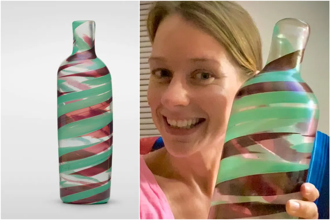 Ms Jessica Vincent went shopping in a second-hand store and paid $5 for this vase which turned put to be an Italian luxury ware that costs over $130,000.