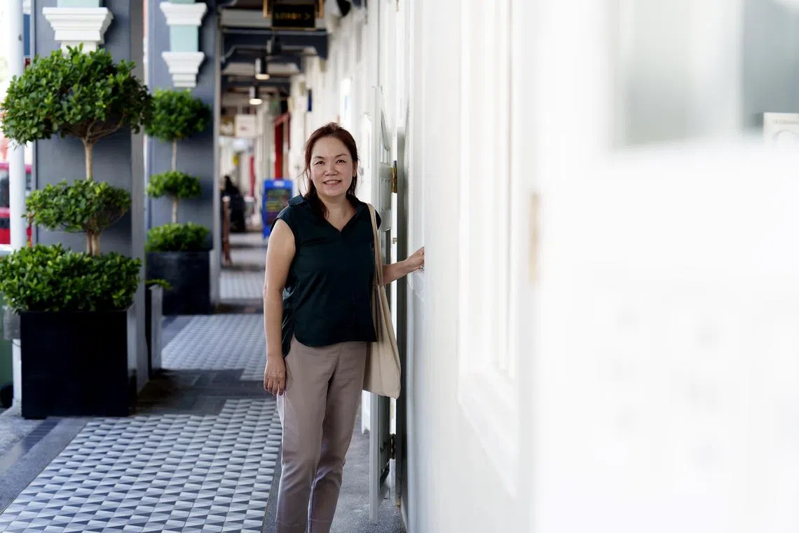  Charmaine Leung, author of 17A Keong Saik Road, narrates the audio tour based on her book. 