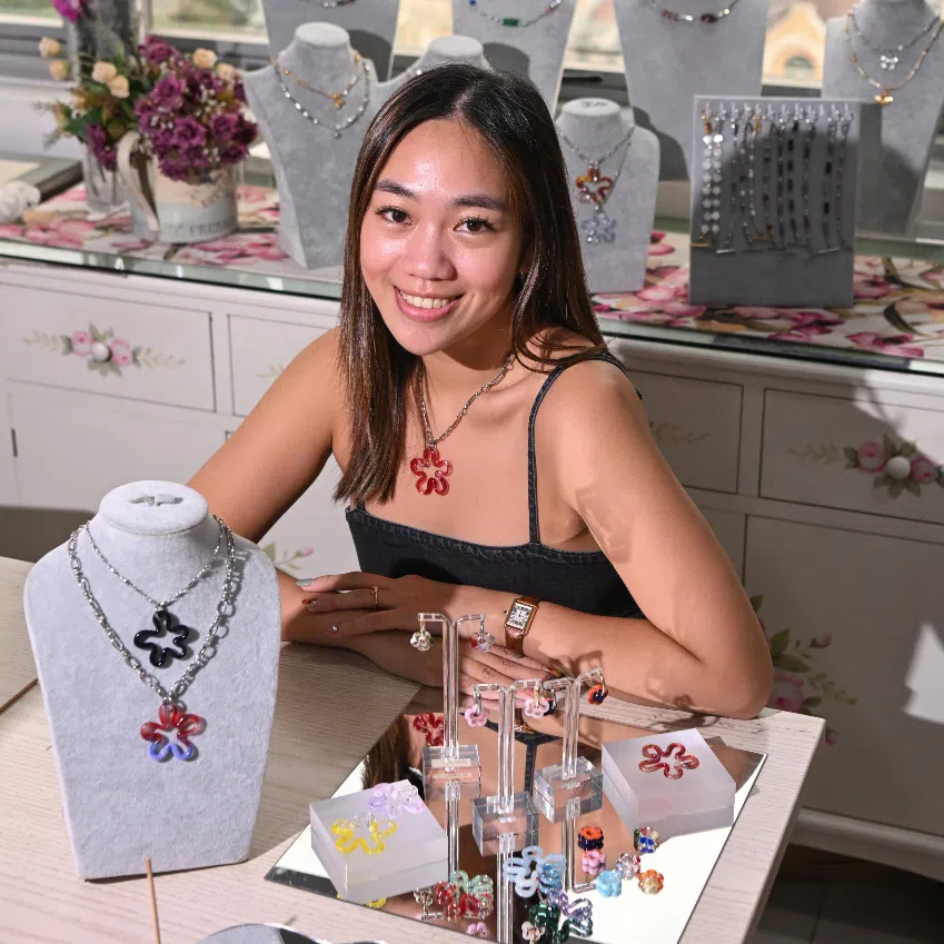 (Clockwise from left) Singaporean accessories designers Chua Ming Hui, Teresa Lim and Karyn Lim.