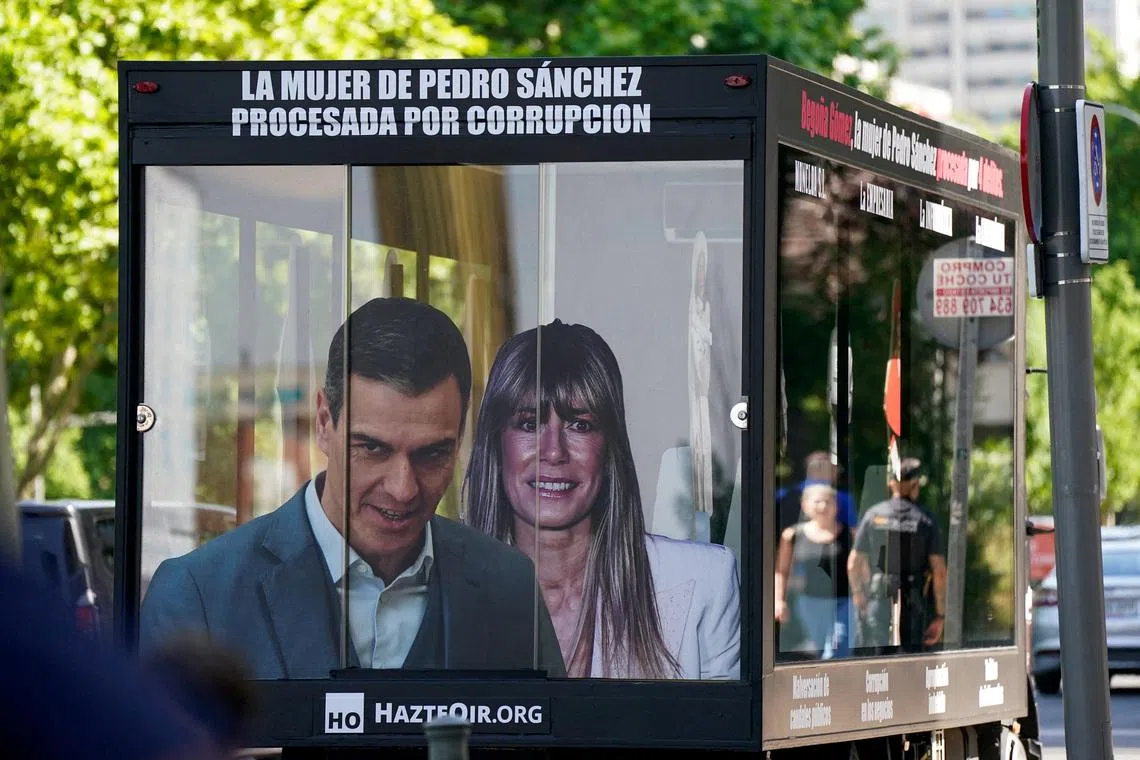 Spanish premier Pedro Sanchez’s wife must stand trial on corruption charges, judge rules