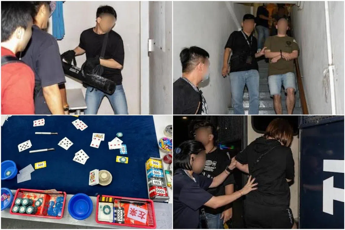 More than $40,200 in cash and other gambling-related paraphernalia were seized in a unit at Lorong 30 Geylang.
