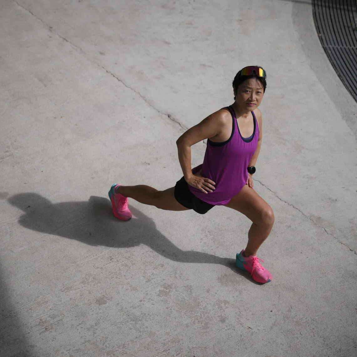 Ms Vivian Chee does not go to extremes when racing because she has a family. 