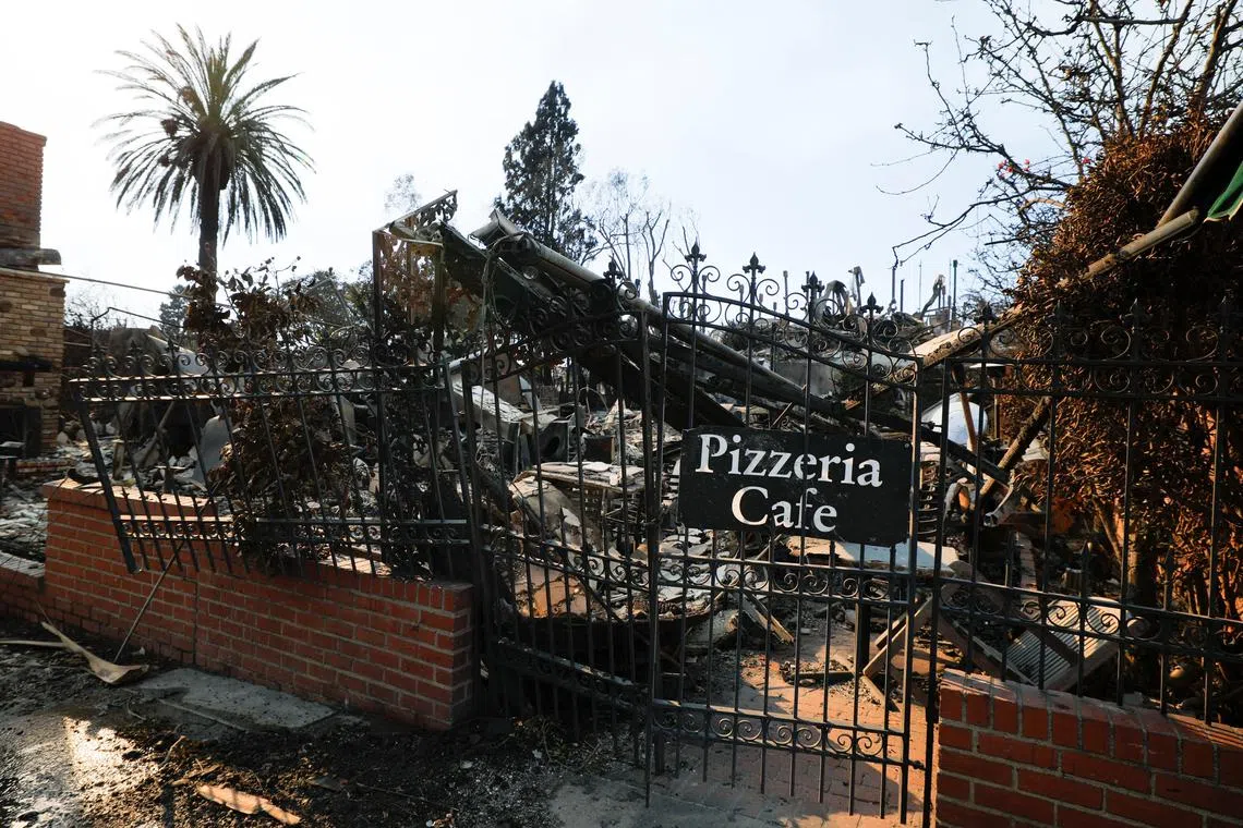 The wildfires had killed at least 10 people as of the morning of Jan 10 and destroyed or badly damaged more than 10,000 structures.