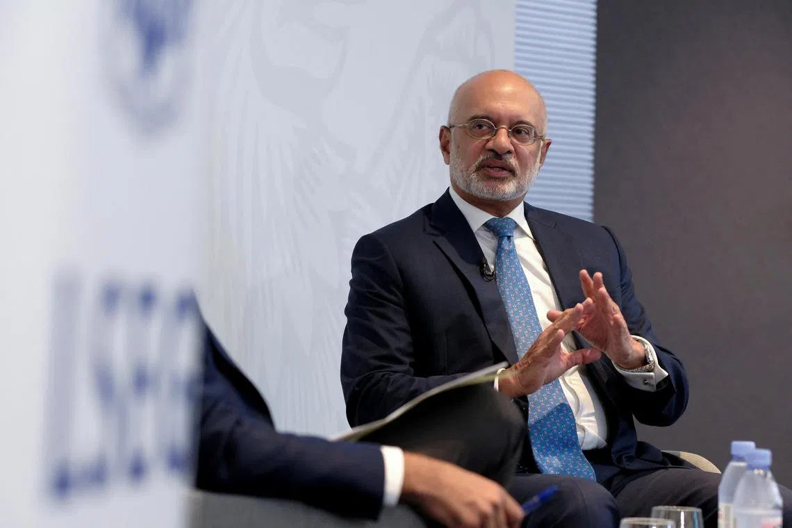 DBS CEO Piyush Gupta speaks during a Reuters Newsmaker event in Singapore September 14, 2023. REUTERS/Mindy Tan