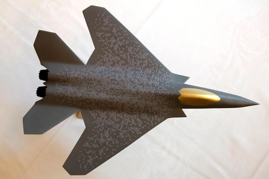 FILE PHOTO: A scale model of the Franco-German-Spanish Future Combat Air System (FCAS / SCAF), Europe's next-generation fighter jet, is seen in Paris, France, February 20, 2020. REUTERS/Charles Platiau/File Photo