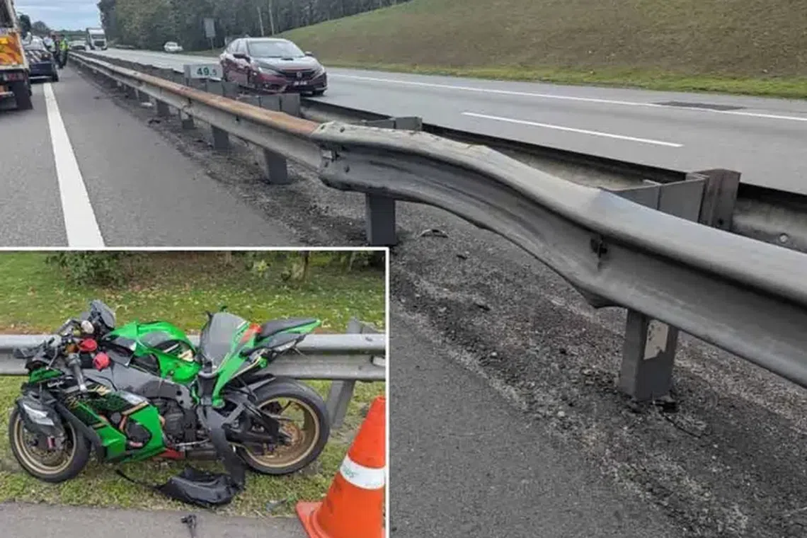 The woman was the pillion rider on a motorcycle driven by her boyfriend, who was badly injured in the crash.