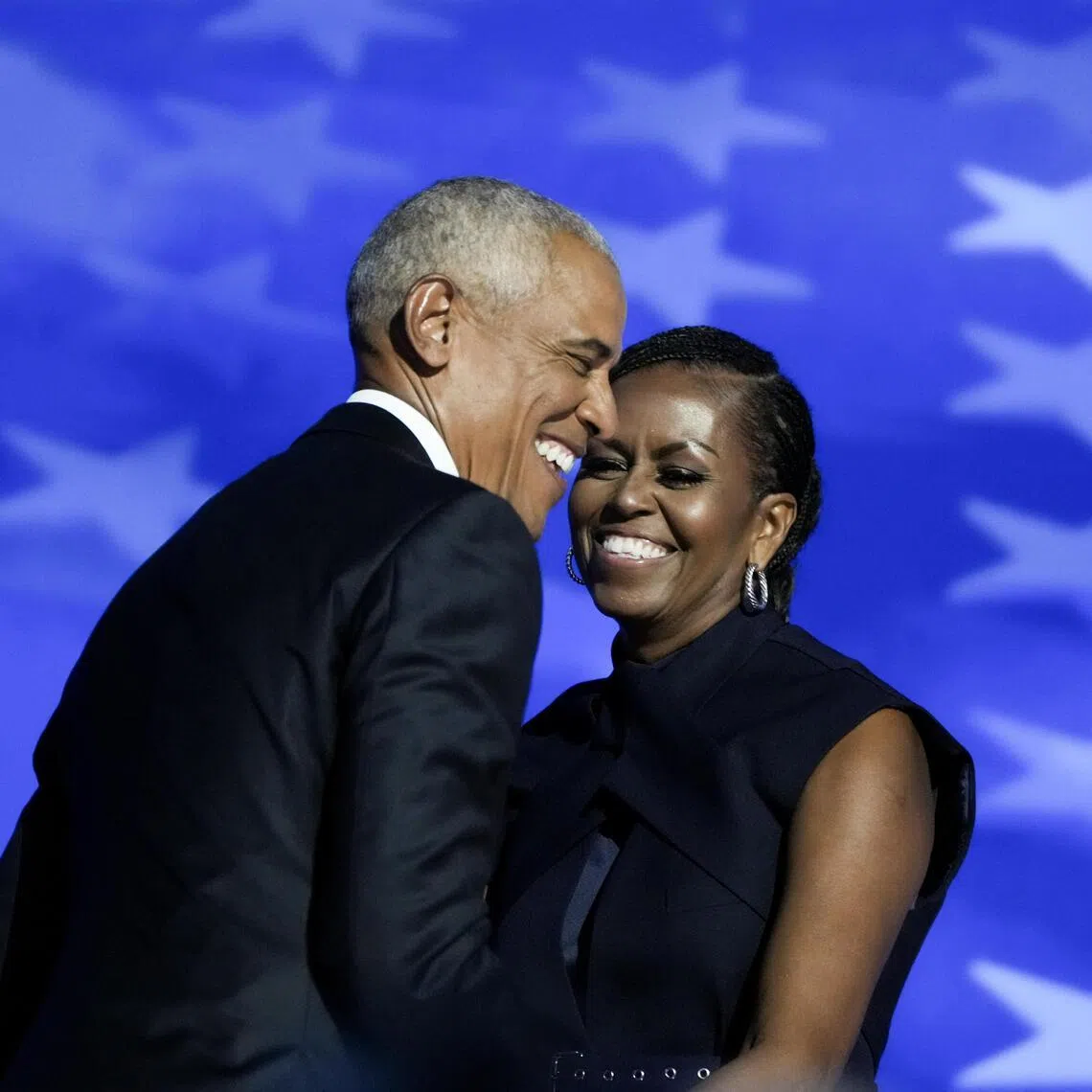 Near the end of a one-minute-long video posted on Mr Trump’s Truth Social platform, the Obamas are shown with their faces on monkeys for about one second.