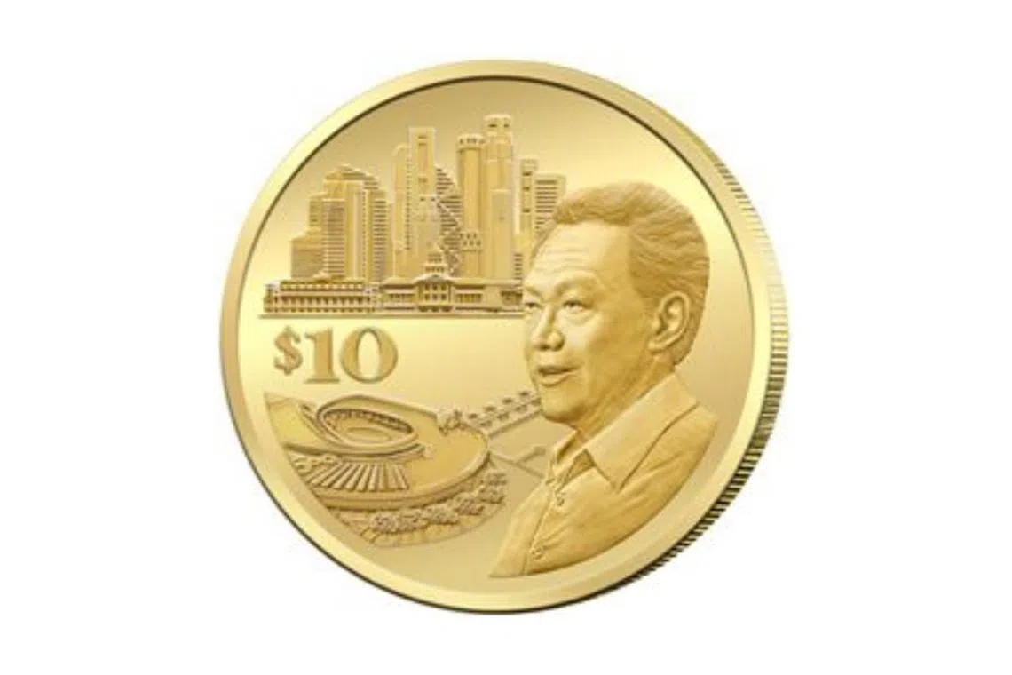 The gold coin, called LKY100, is minted in aluminium bronze. 