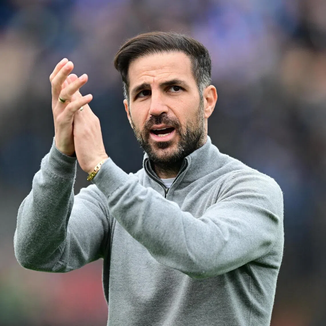 Soccer Football - Serie A - Como v Pisa SC - Stadio Giuseppe Sinigaglia, Como, Italy - March 22, 2026
Como coach Cesc Fabregas celebrates after the match REUTERS/Daniele Mascolo
