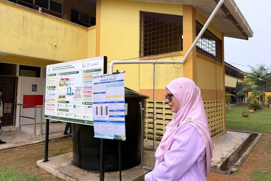 Tun Telanai secondary’s teacher heading its environmental education programmes, Yusrina Mohammad, says that students have learnt more sustainable habits from recycling waste as well as rainwater.