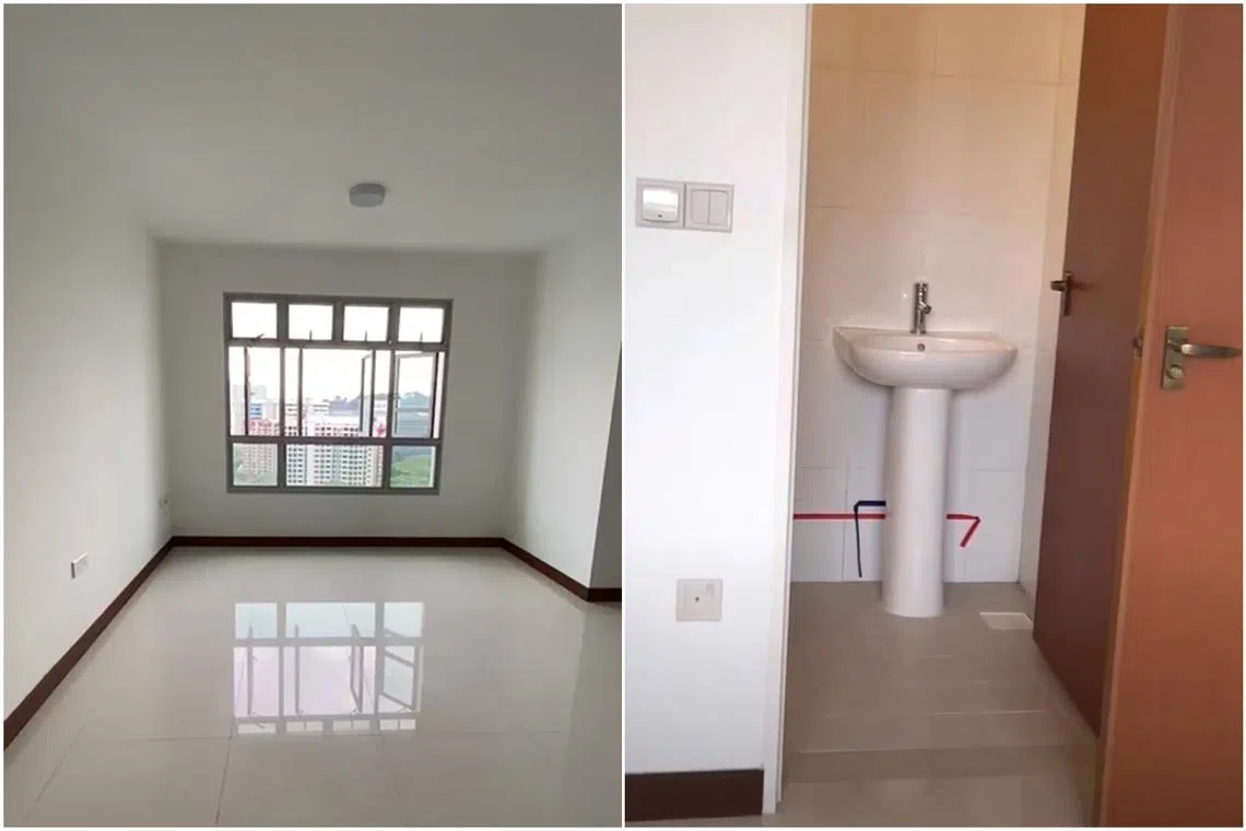 At least three unrenovated BTO flats that appear to have never been lived in before are up for sale on property listing portals.