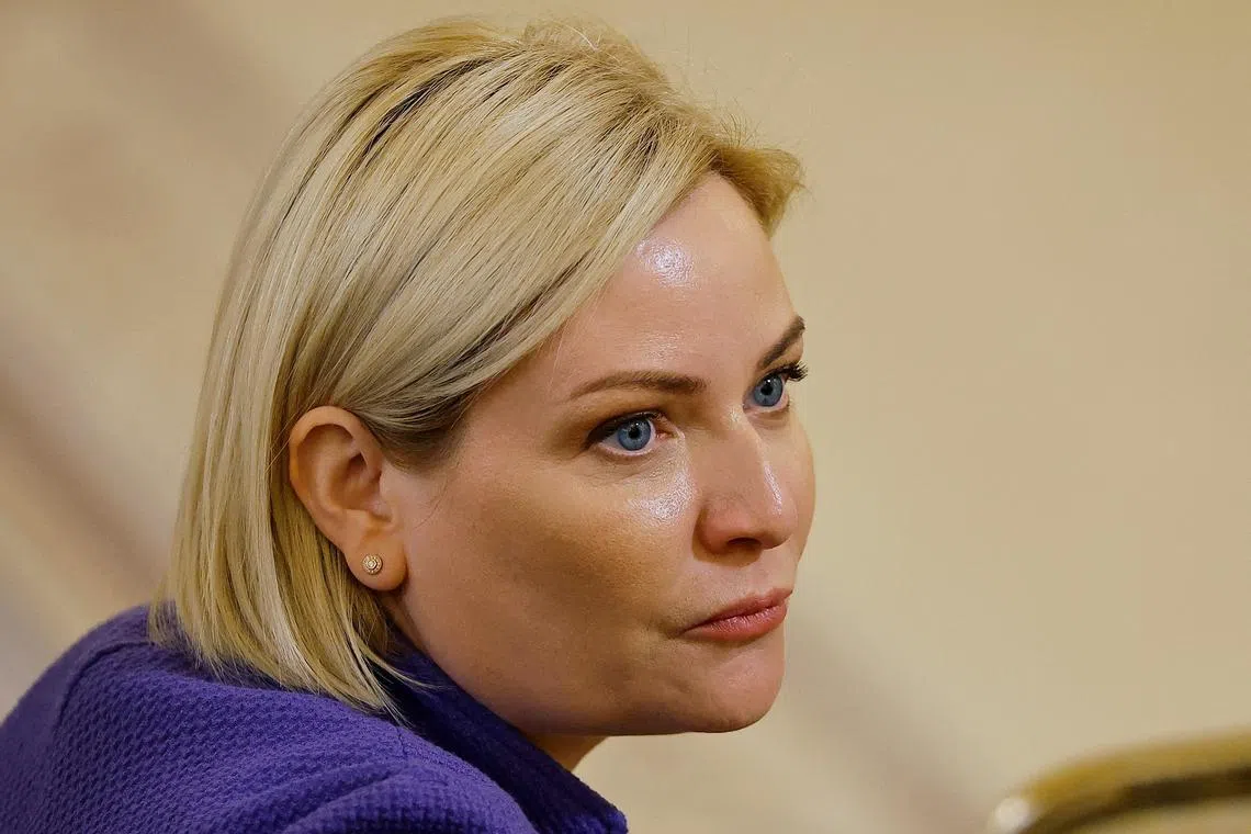 FILE PHOTO: Russian Minister of Culture Olga Lyubimova attends a ceremony of awarding India's Prime Minister Narendra Modi with the Order of St. Andrew the Apostle the First-Called at the Kremlin in Moscow, Russia July 9, 2024. REUTERS/Evgenia Novozhenina/File Photo