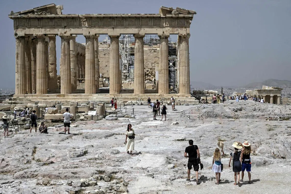 Workmen stripped entire friezes from the Parthenon temple in Athens in the early 19th century, on the orders of British diplomat Lord Elgin.