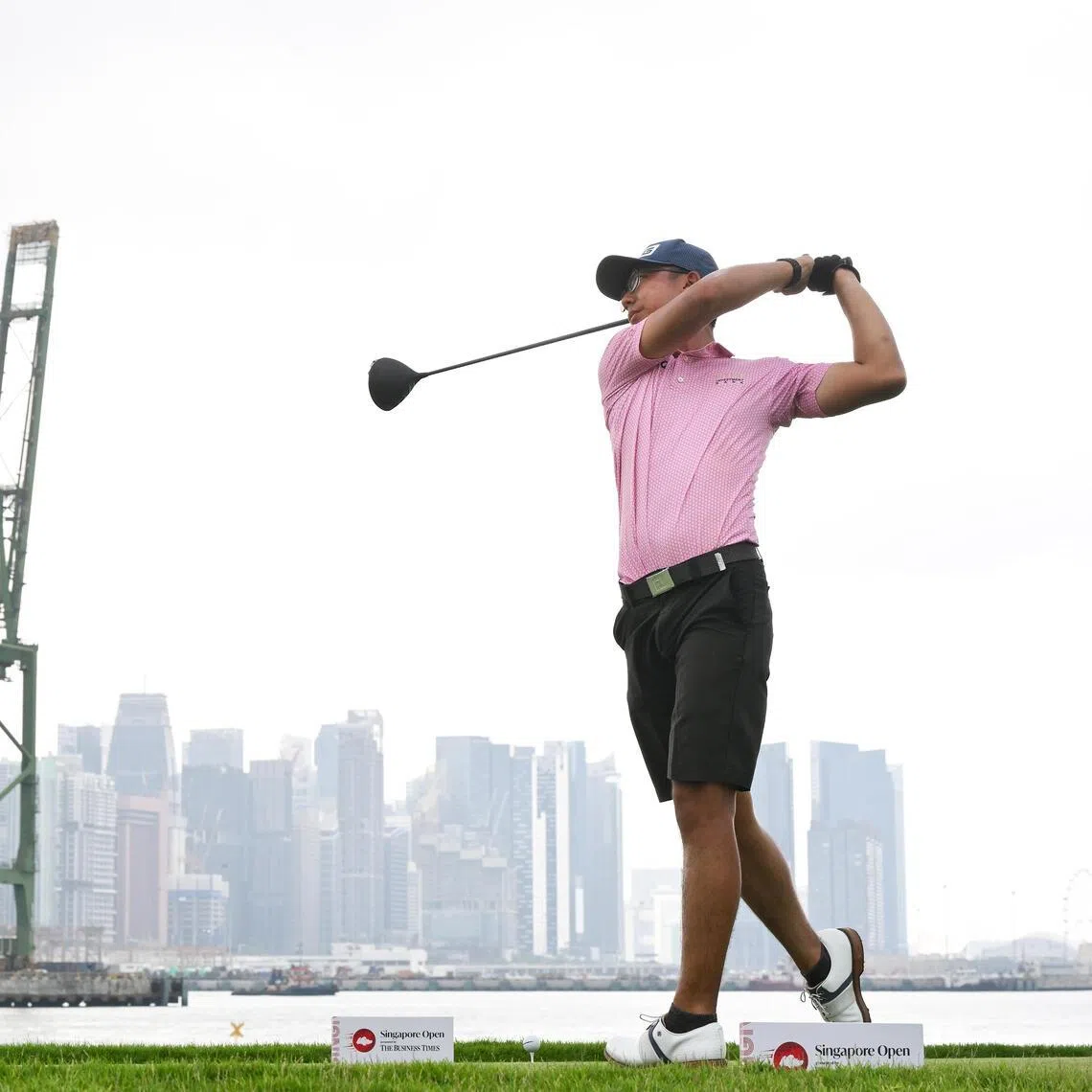 Ryan Ang from Singapore in action at Tee 5 during final day of the Singapore Open presented by The Business Times at Sentosa Golf Club’s Serapong Course on April 26, 2026. 