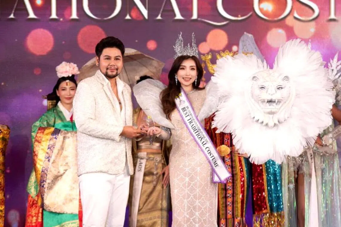 Singapore representative Kiki Sun won best national costume at the Mrs Tourism Queen of Asia 2026 pageant.
