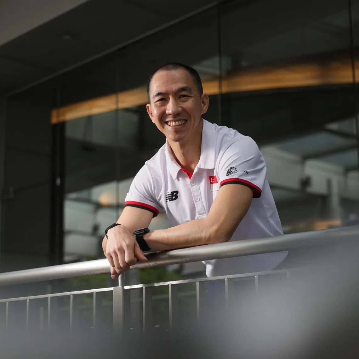 ST20260219_202668200706: Gin Tay/ dghot23/ DEEPANRAJ A C GANESAN/
( In The Hot Seat)
Portraits of Singapore Athletics president Lien Choong Luen photographed at SPH News Centre on Feb 19, 2026.