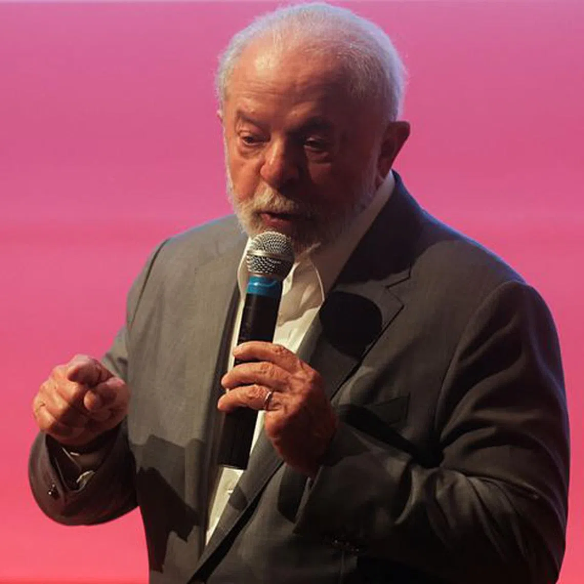 Brazil's President Luiz Inacio Lula da Silva speaks during the launch ceremony of Growth Acceleration Program (PAC) at Rio de Janeiro's Municipal Theater, Brazil, August 11, 2023. REUTERS/Ricardo Moraes/File Photo