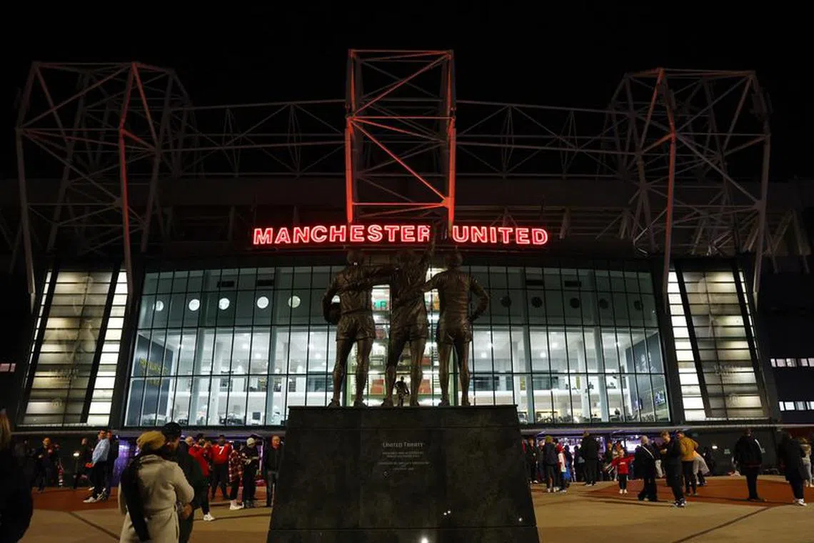 Soccer Football - Carabao Cup - Fourth Round - Manchester United v Newcastle United - Old Trafford, Manchester, Britain - November 1, 2023 The United Trinity statue outside the stadium before the match REUTERS/Molly Darlington/ File Photo