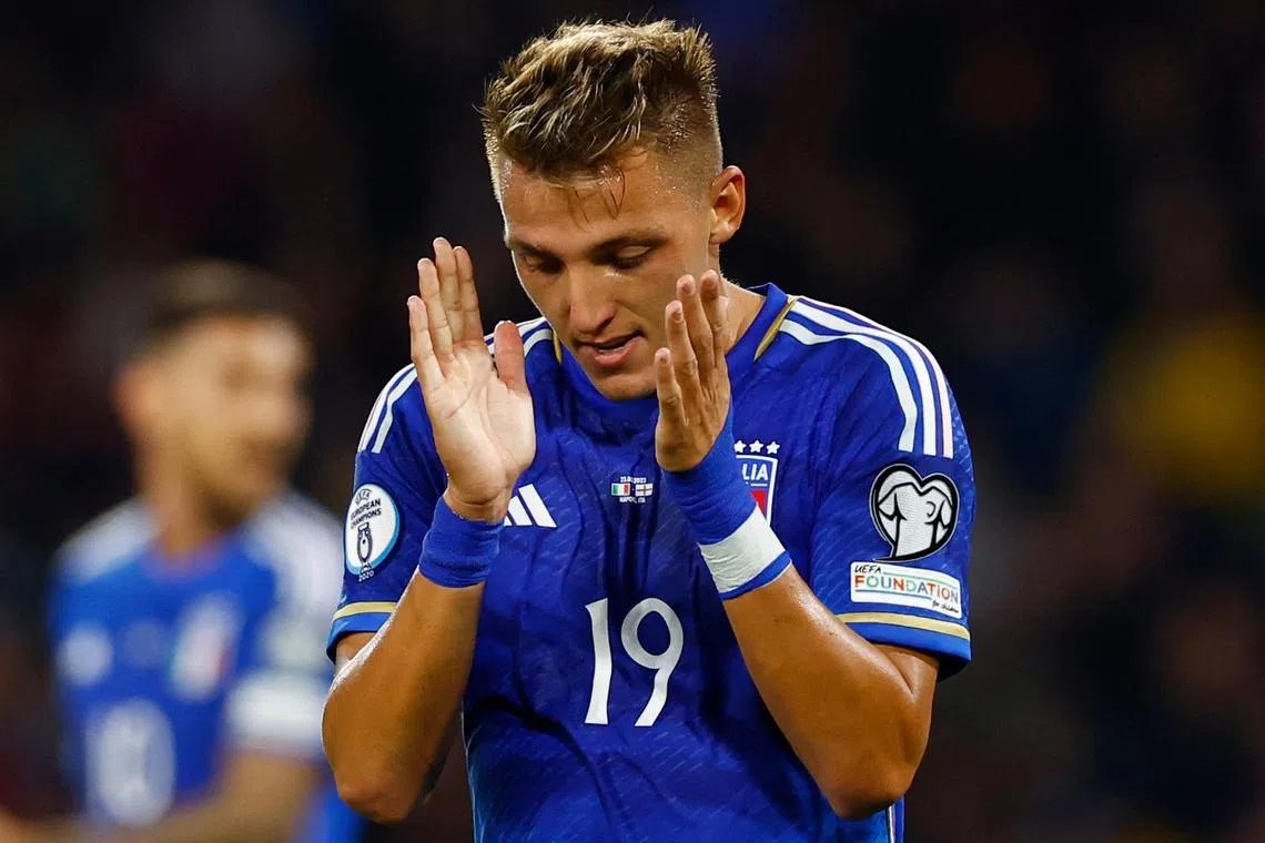 Soccer Football - UEFA Euro 2024 Qualifiers - Group C - Italy v England - Stadio Diego Armando Maradona, Naples, Italy - March 23, 2023 Italy's Mateo Retegui Action Images via Reuters/Peter Cziborra/File Photo