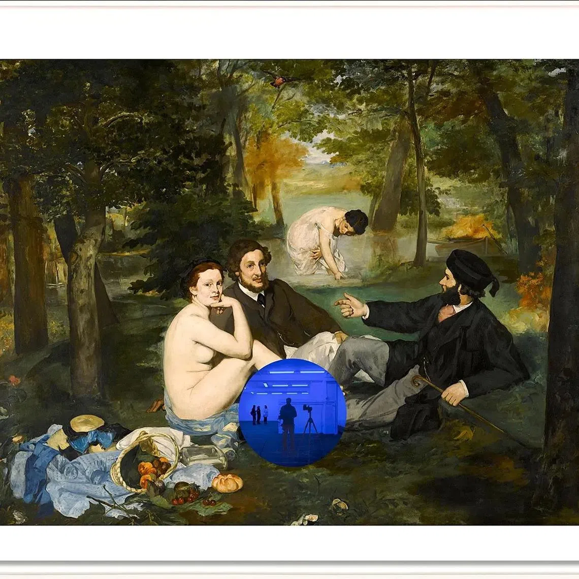 cxsaw Jeff Koons, Gazing Ball (Manet Luncheon on the Grass), 2019,  Archival Pigment Print on Innova rag paper, glass
PHOTO: COURTESY OF THE ARTIST