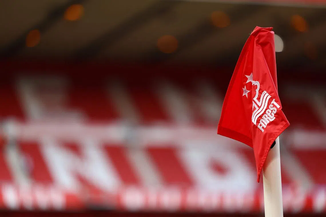 FILE PHOTO: Soccer Football - Premier League - Nottingham Forest v West Ham United - The City Ground, Nottingham, Britain - November 2, 2024 General view of a corner flag before the match Action Images via Reuters/Andrew Boyers/File Photo