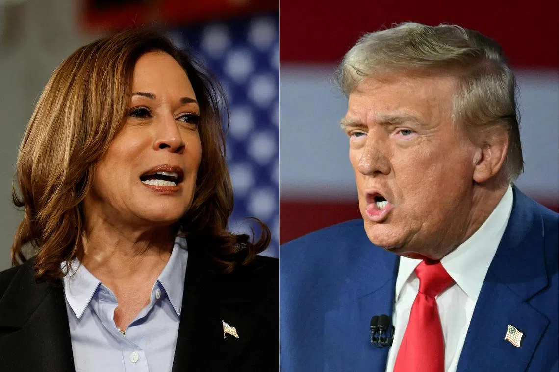 Former president Donald Trump and Vice-President Kamala Harris are locked in a tight race with only eight weeks left before the Nov 5 election.