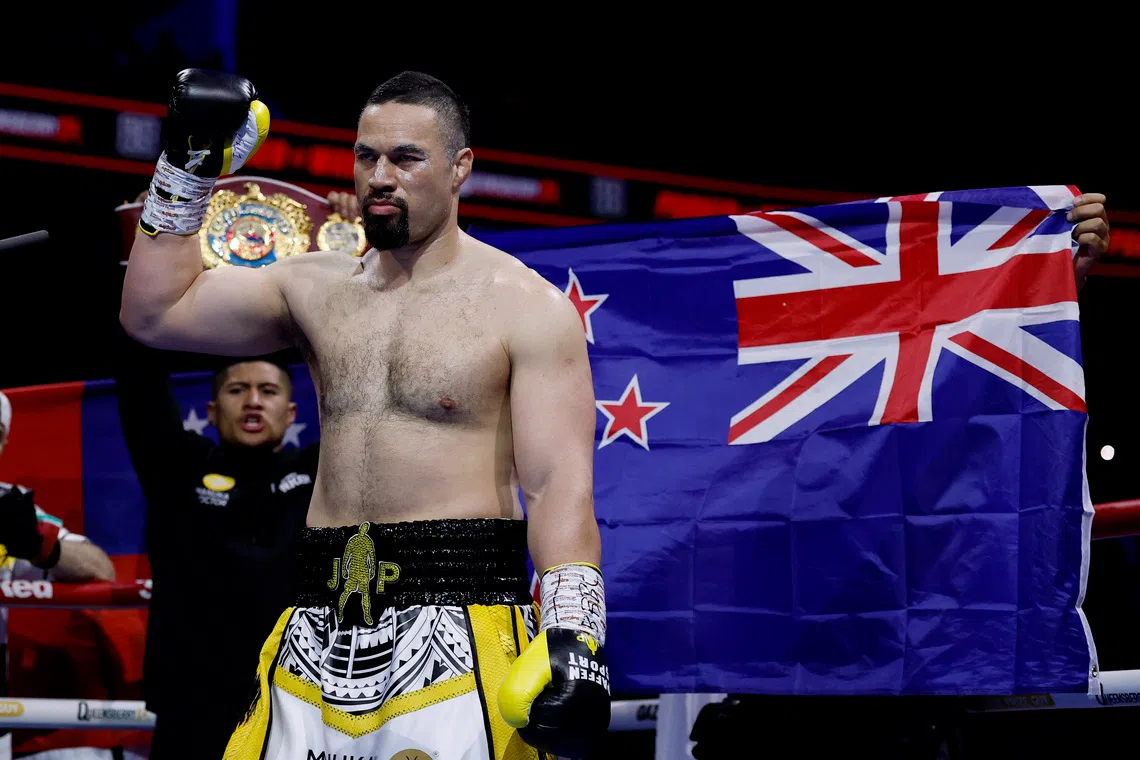 Boxing - Joseph Parker v Fabio Wardley - The O2, London, Britain - October 25, 2025 Joseph Parker makes his entrance to the ring before his fight against Fabio Wardley Action Images via Reuters/Andrew Couldridge