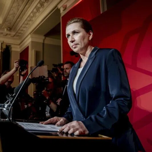 Denmark’s Prime Minister Mette Frederiksen (right) and her Social Democrats are hoping to secure a third term in office.