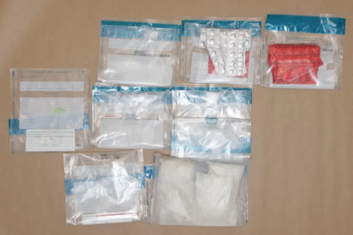 Drugs found during an operation conducted by the  on 12 June 2024 in the vicinity of Bukit
Batok Street 32 in which three Singaporeans, one male and two females, were arrested.
