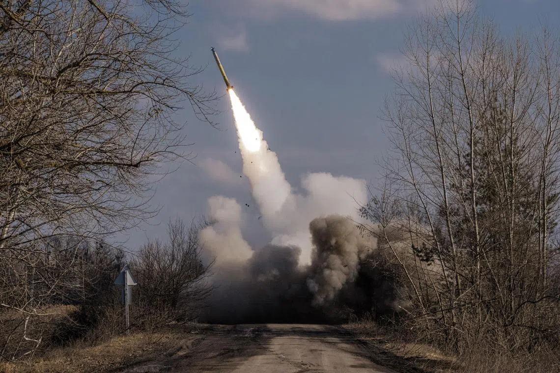 Ukrainian soldiers operating an American-made multiple launch rocket system in eastern Ukraine on  March 9, 2023. Ukraine signalled a new sense of urgency on Nov 18, 2024, following a decision by the Biden administration to allow long-range strikes inside Russia using American-provided missiles. 