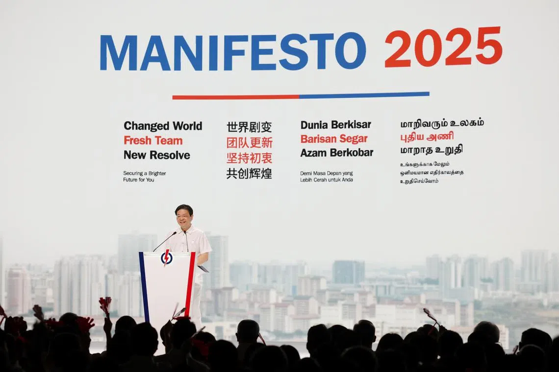 PM Lawrence Wong described the manifesto as the PAP’s promise to all Singaporeans.