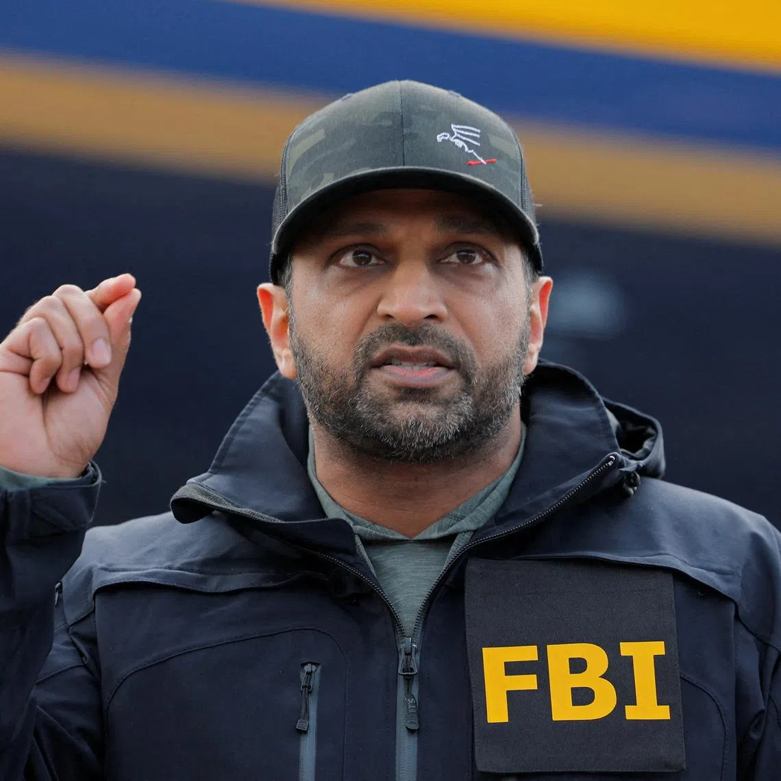 FILE PHOTO: FBI Director Kash Patel during a press conference in Ontario, California, U.S., January 23, 2026.   REUTERS/Mike Blake/ File Photo