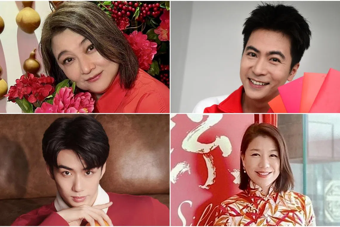 (Clockwise from top left) veteran thespian Chen Liping, actor Xu Bin, host-actress Belinda Lee, and actor-singer Yang Yan.