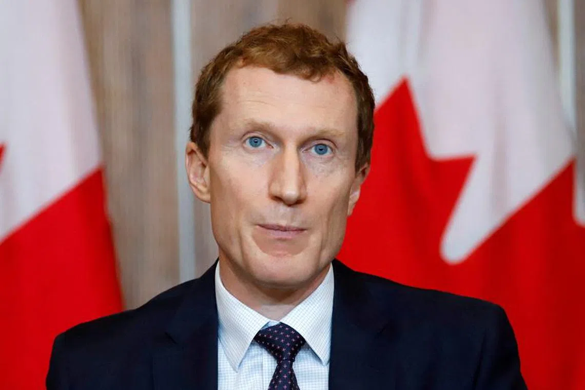 FILE PHOTO: Immigration Minister Marc Miller speaks at a news conference  in Ottawa, Ontario, Canada January 20, 2022. REUTERS/Patrick Doyle//File Photo