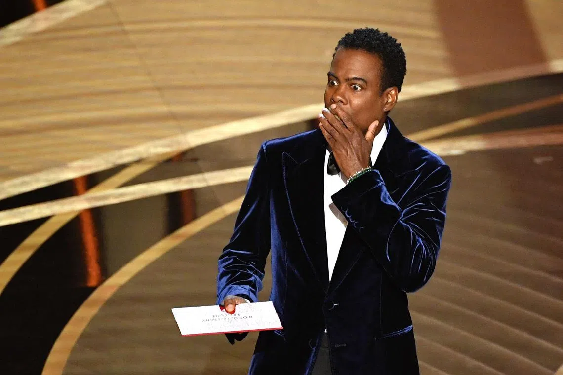 Comedian Chris Rock presenting at the Oscars in March.
