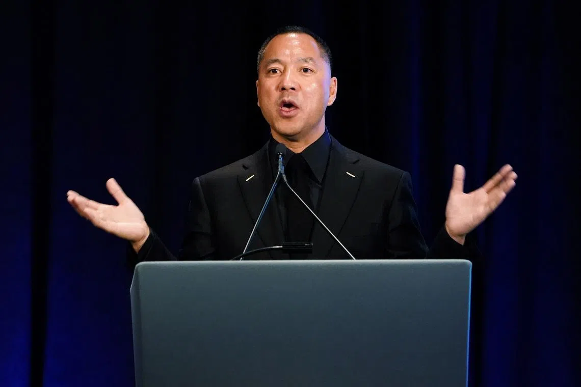 Guo Wengui was convicted of defrauding thousands of people of more than US$1 billion (S$1.3 billion).