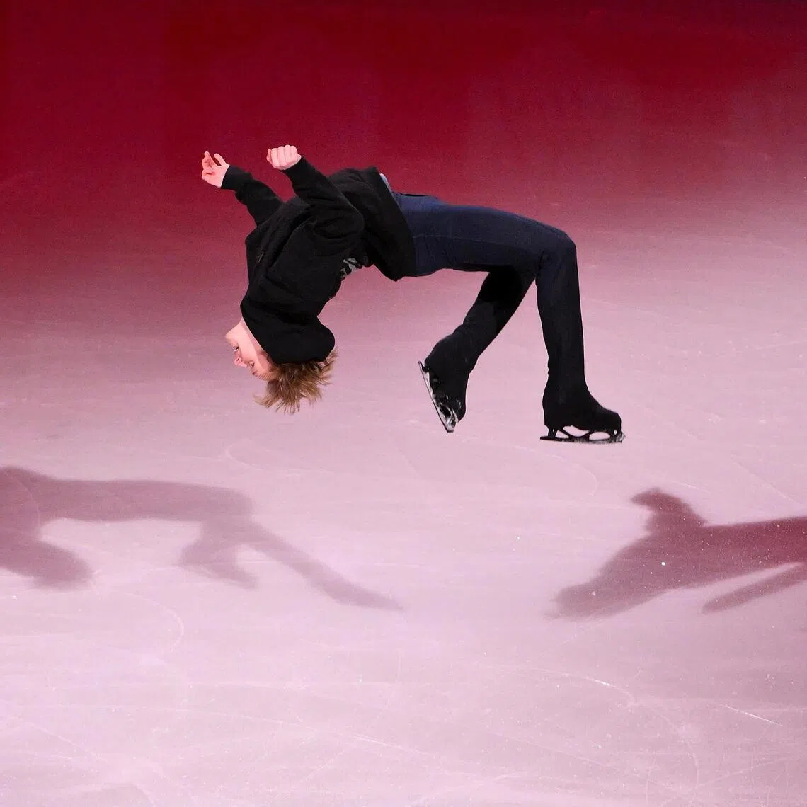 Ilia Malinin performing during the 2026 US Figure Skating Championships at Enterprise Center in St Louis, Missouri, on Jan 11, 2026.