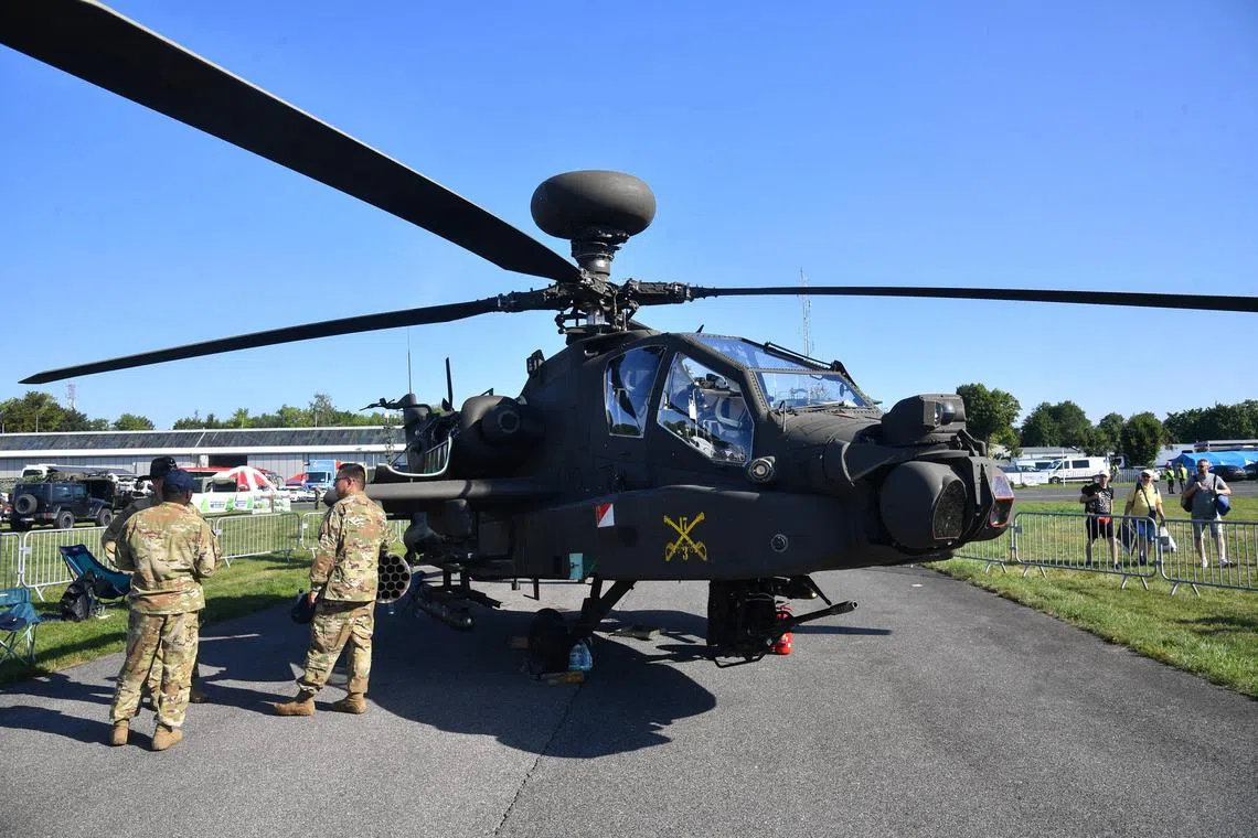 Belarus' border officials published a video purportedly showing a helicopter flying across the border from Poland.
