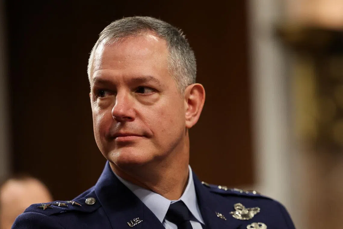 U.S. Air Force Lieutenant General Alexus Grynkewich, nominated to be commander of United States European Command and Supreme Allied Commander Europe, testifies before a Senate Armed Services Committee confirmation hearing on Capitol Hill in Washington, D.C., U.S., June 24, 2025. REUTERS/Kevin Mohatt
