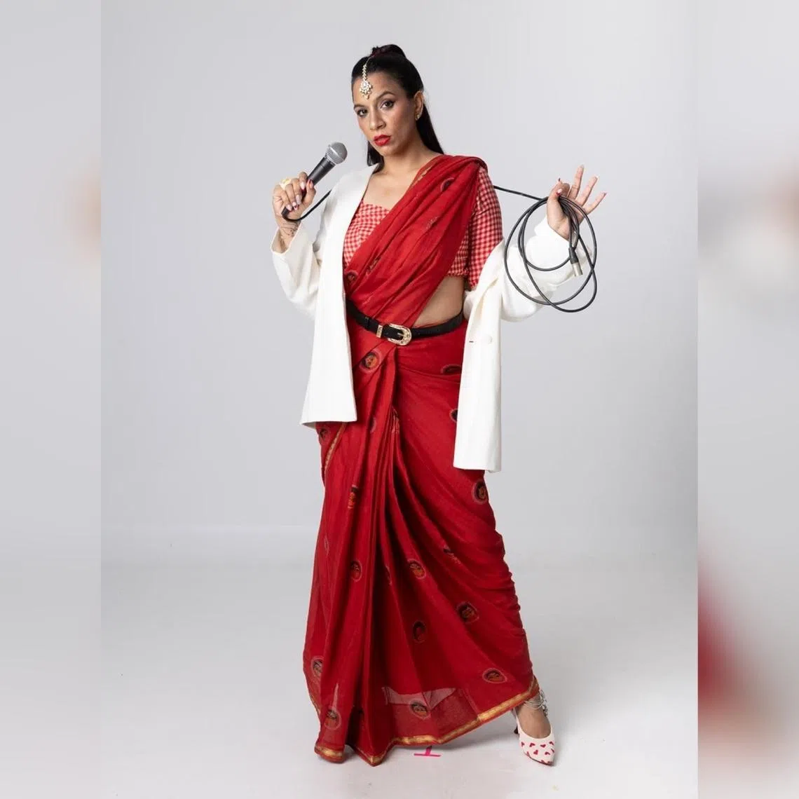 Singapore comedienne Sharul Channa called the police after a male patron repeatedly asked her to step outside the club she was performing at.