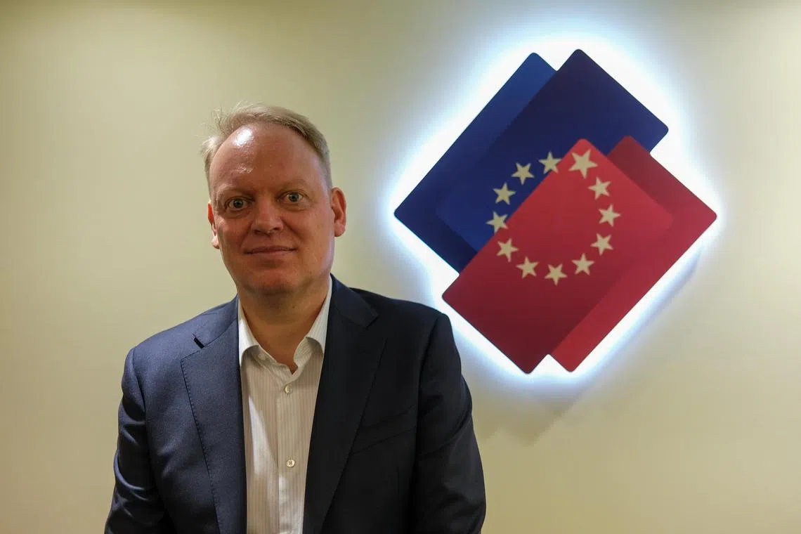 aweuro - The newest president at the European Chamber of Commerce in China Jens Eskelund is preparing for a tough 2024, as the highly uneven trade ties between the European Union (EU) and China hit a crossroads and hot-button issues are set to become thornier. “We are approaching a point where the old model doesn’t work, and the two sides need to recalculate and decide what the new relationship should be like,” said Mr Eskelund, who took over the chamber’s top role about six months ago.

Copyright:  Aw Cheng Wei