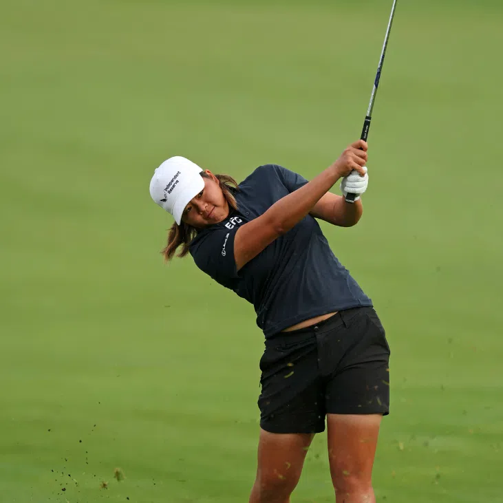 Shannon Tan aces the par-three fourth hole at the Women’s PGA Championship en route to making the cut at the tournament.