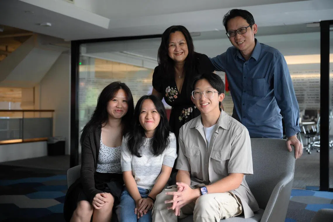 Anna Goh, 50, Michael Han, 55, Jezer Han, 22, Joy Han, 15, and Jerica Han, 19, pictured on Jan 27, 2025.