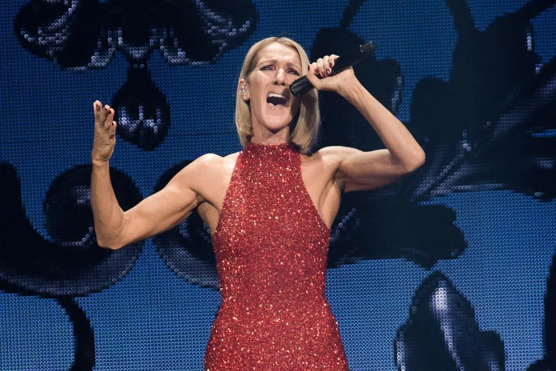 A 2019 photo shows Canadian singer Celine Dion performing on the opening night of her Courage World Tour.
