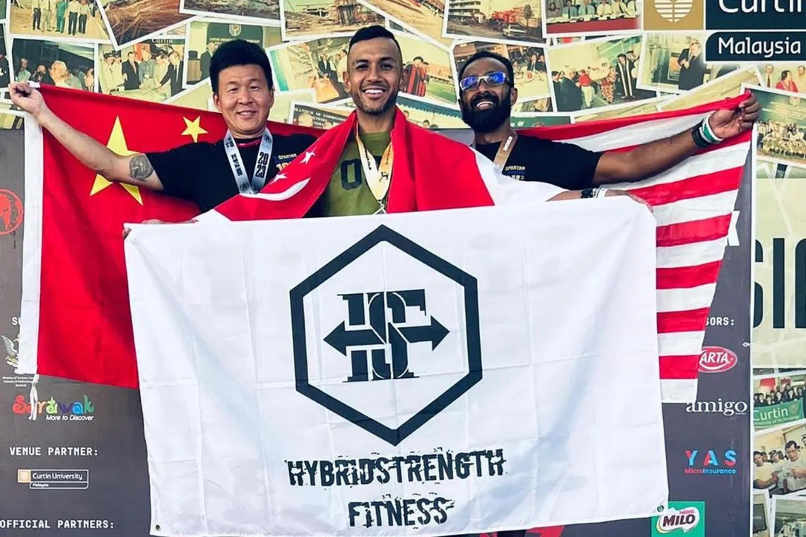 Taufik Batisah won first place at the Spartan race in Sarawak on May 6.