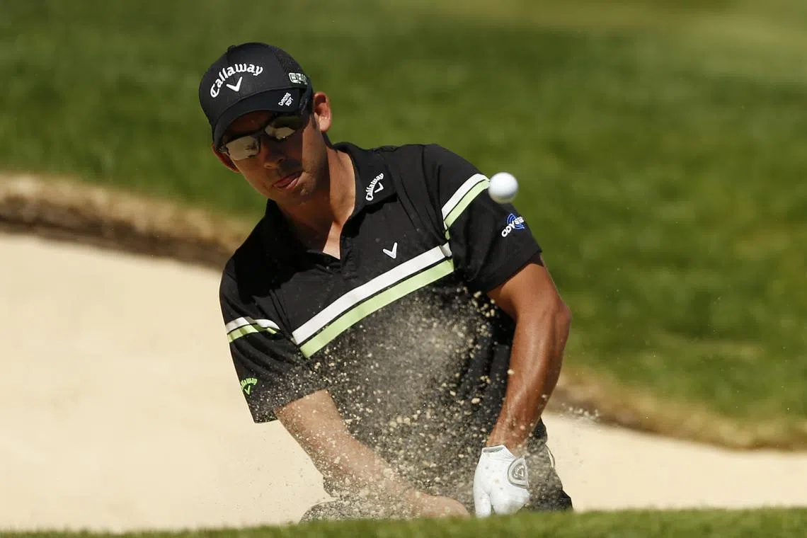 FILE PHOTO: Britain Golf - BMW PGA Championship - Wentworth Club, Virginia Water, Surrey, England - 26/5/17 Italy's Matteo Manassero plays from a bunker on the 18th during the second round Action Images via Reuters / Andrew Boyers Livepic/File Photo