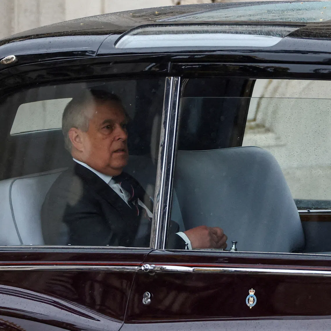 FILE PHOTO: Britain's Prince Andrew leaves Buckingham Palace on the day of Britain's King Charles' coronation ceremony, in London, Britain May 6, 2023. REUTERS/Hannah McKay/File Photo