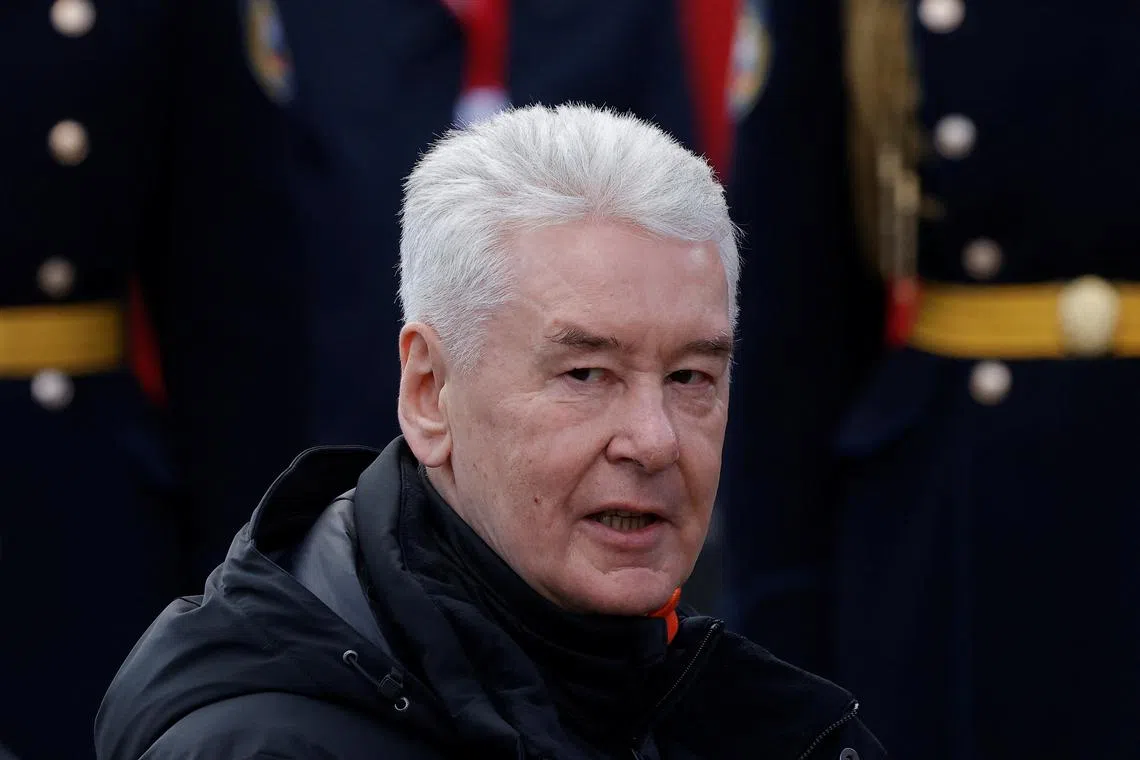 Moscow Mayor Sergei Sobyanin attends a military parade on Victory Day, marking the 80th anniversary of the victory over Nazi Germany in World War Two, in Red Square in central Moscow, Russia, May 9, 2025. REUTERS/Maxim Shemetov/File Photo