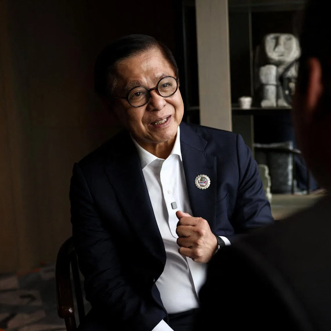 Thailand Foreign Minister Sihasak Phuangketkeow is interviewed by Reuters during the Association of Southeast Asian Nations (ASEAN) Foreign Ministers' Retreat (AMM) in Cebu, Philippines, January 29, 2026. REUTERS/Eloisa Lopez/File Photo