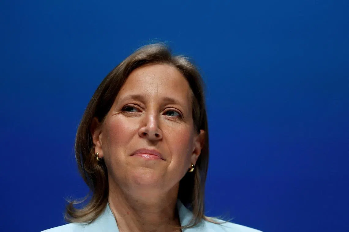 FILE PHOTO: YouTube CEO Susan Wojcicki attends a conference at the Cannes Lions International Festival of Creativity, in Cannes, France, June 19, 2018.  REUTERS/Eric Gaillard/File Photo